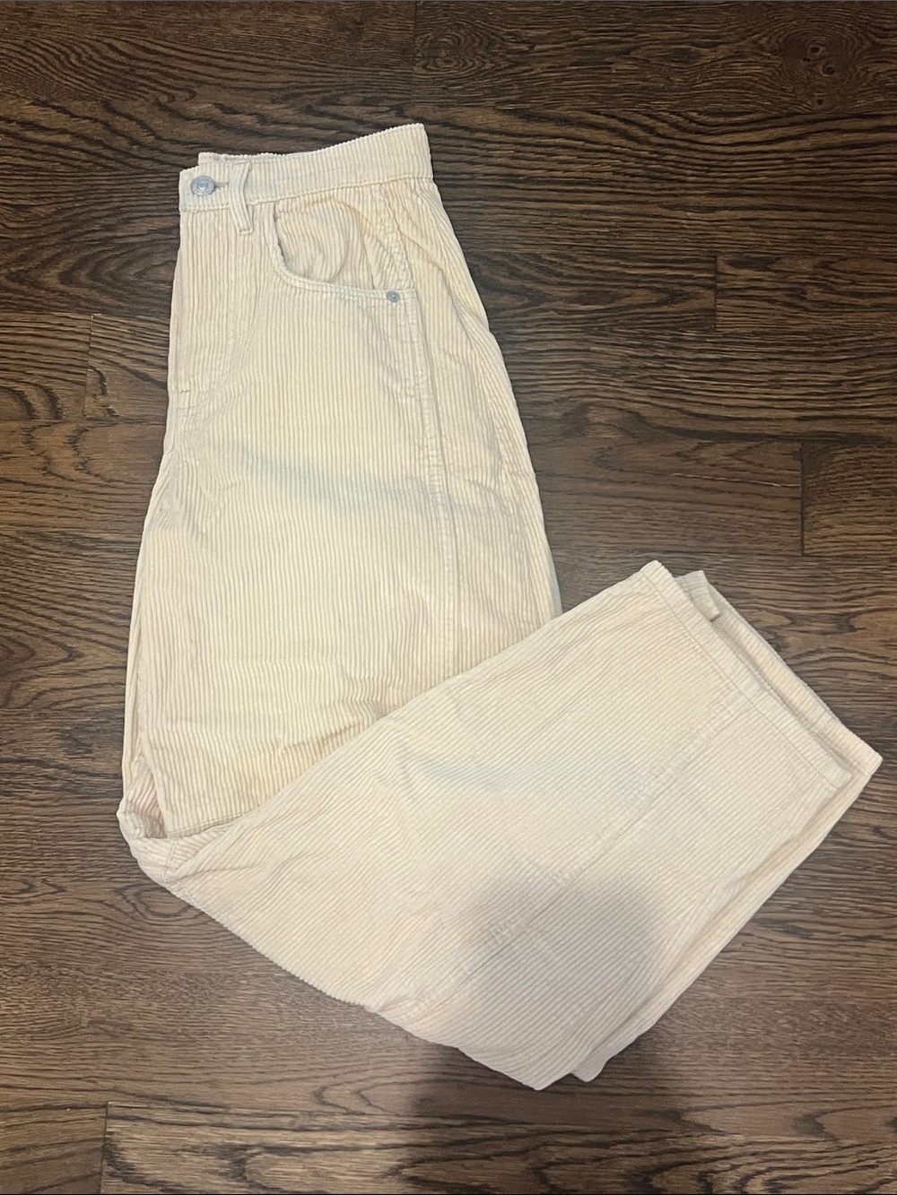 Free People Good Luck Mid Rise Barrel corduroy pant size 24 NWT